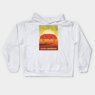 Uluru – Australia Travel Poster Kids Hoodie